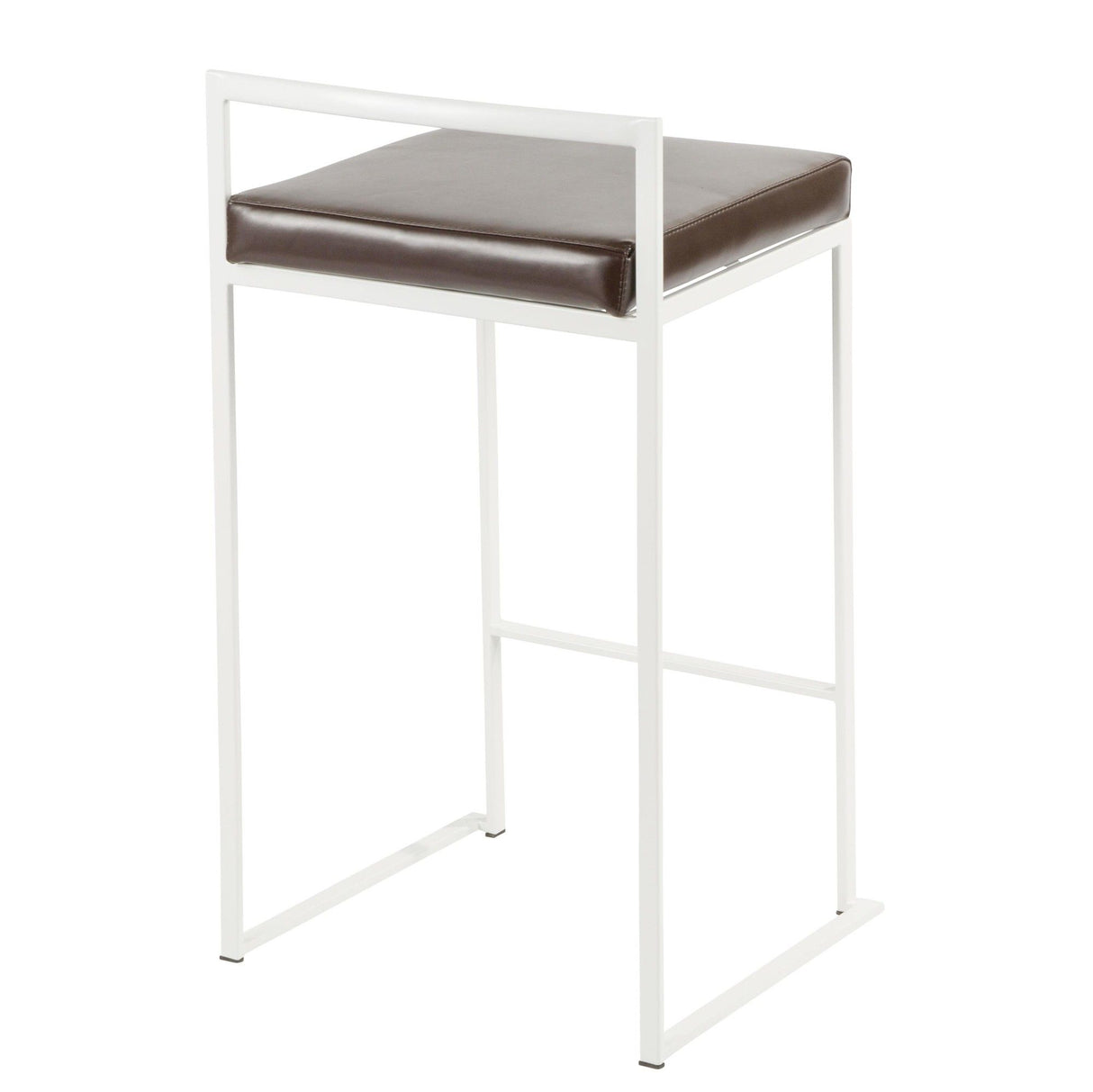 Fuji - Contemporary Stackable Counter Stool (Set of 2) - White Frame