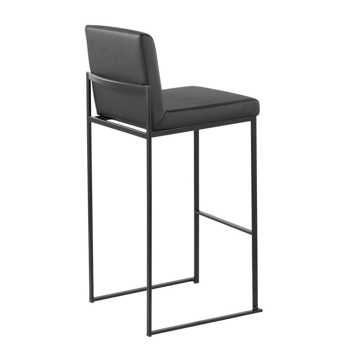 Fuji - High Back Barstool - Black Steel Legs