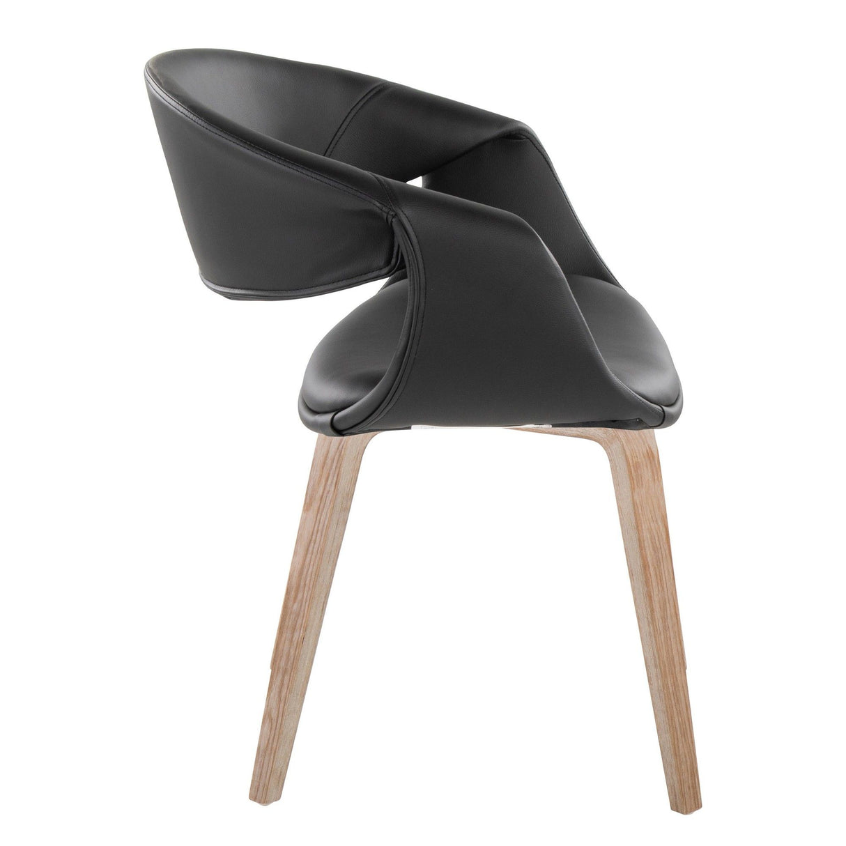 Curvo - Upholstered Chair (Set of 2) - Whitewashed Wood Legs