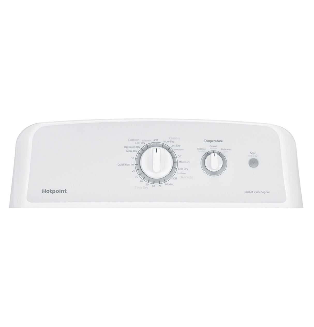 Hotpoint(R) 6.2 cu. ft. Capacity aluminized alloy Gas Dryer - (HTX24GASKWS)