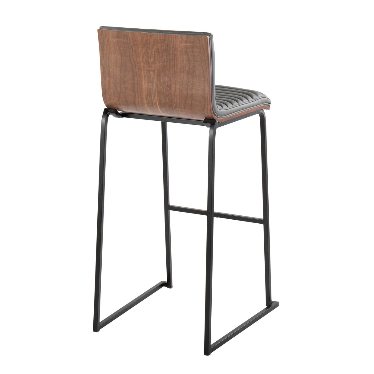 Mason Mara - 30" Fixed-Height Barstool (Set of 2) - Black Legs