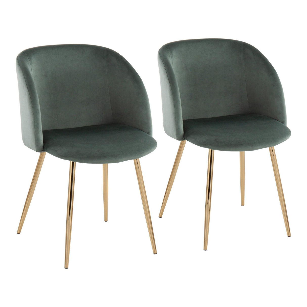 Luna - Contemporary Chair (Set of 2) - Gold Metal