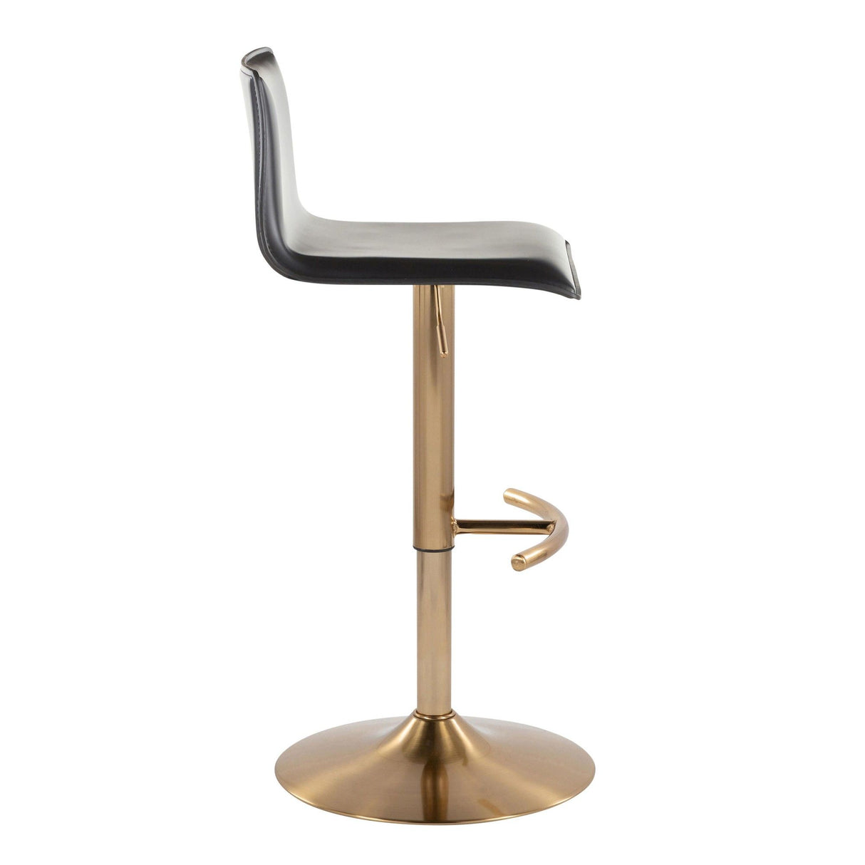 Mara - Adjustable Barstool (Set of 2) - Gold Metal