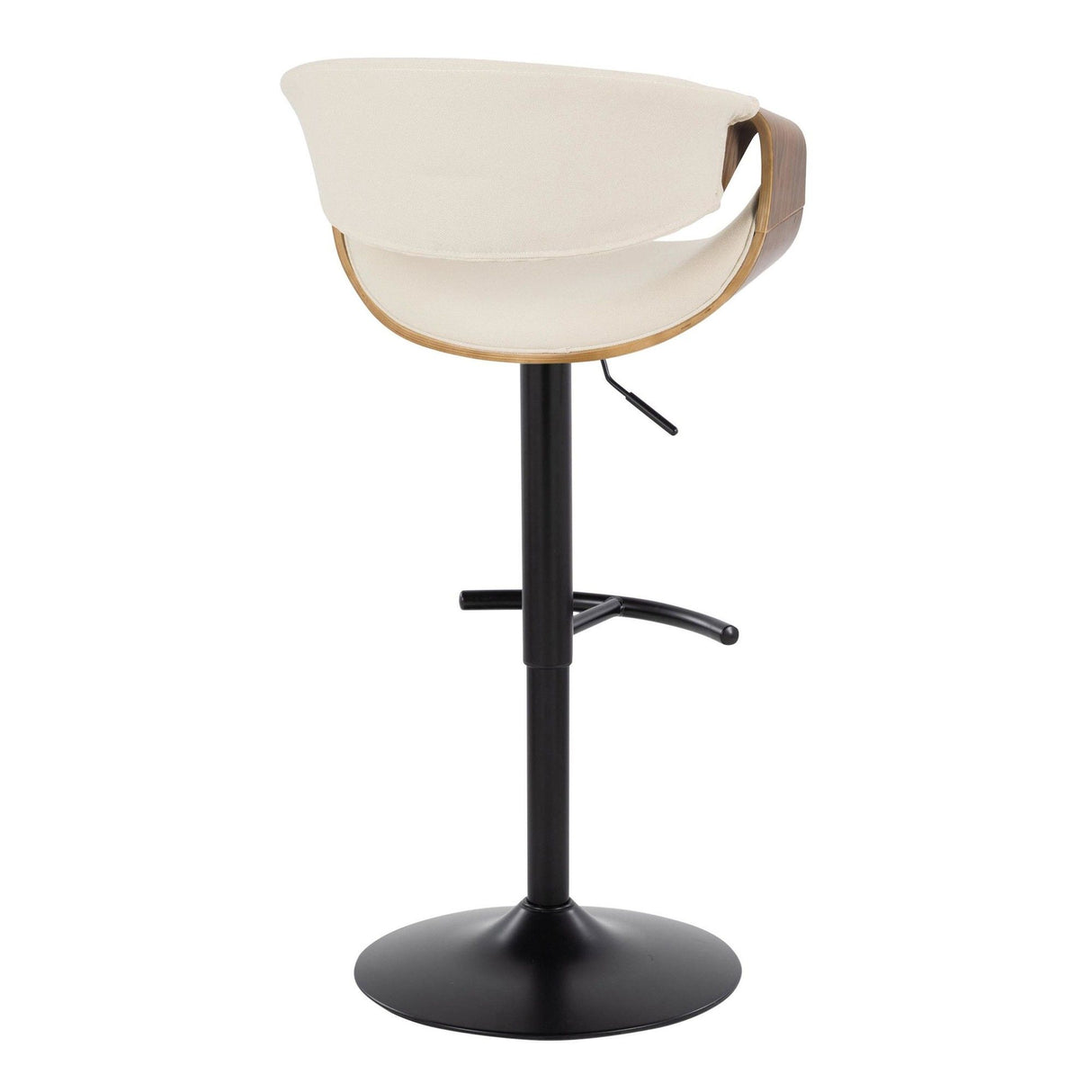 Curvo - Adjustable Barstool (Set of 2) - Black Base