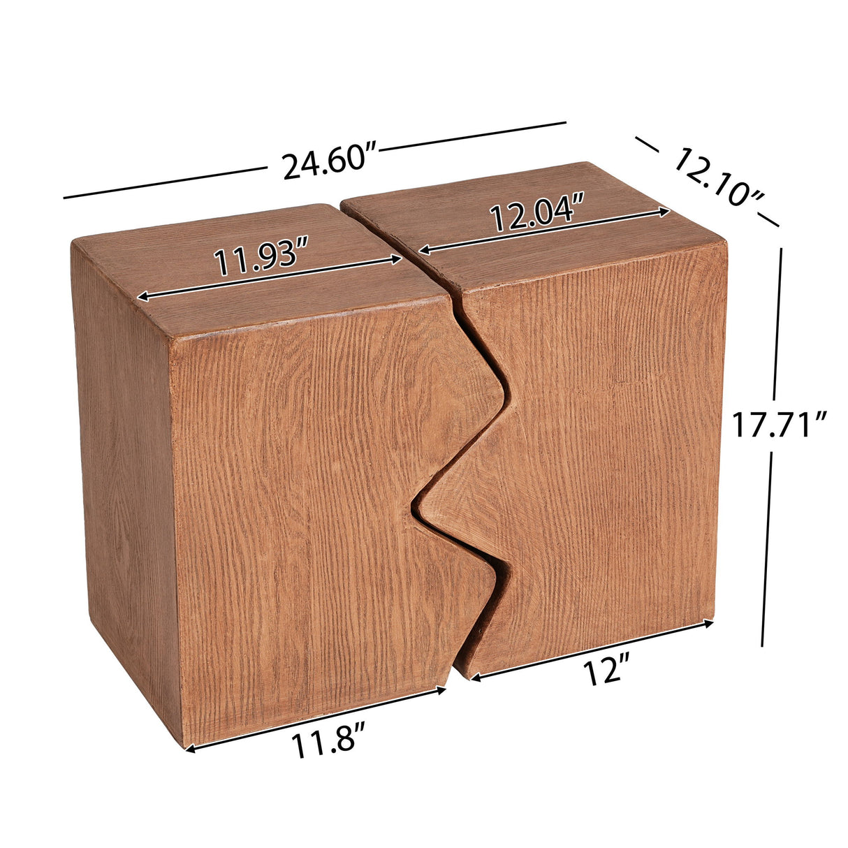 Rectangular Outdoor Indoor Accent Side Table (Set of 2)