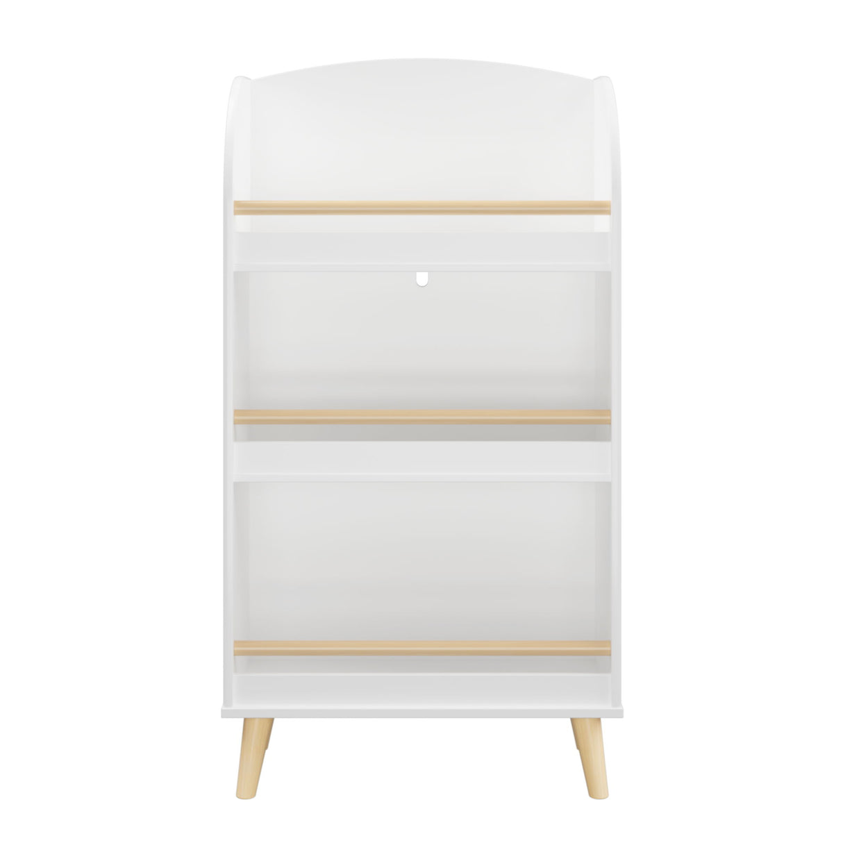 Bookshelf 3 Tier Book Organizer With Toy Storage - White