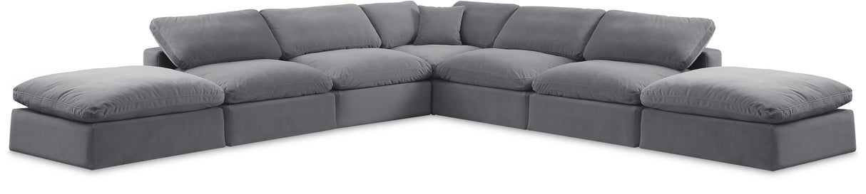 Comfy - 7 Piece Velvet Modular Corner Sectional