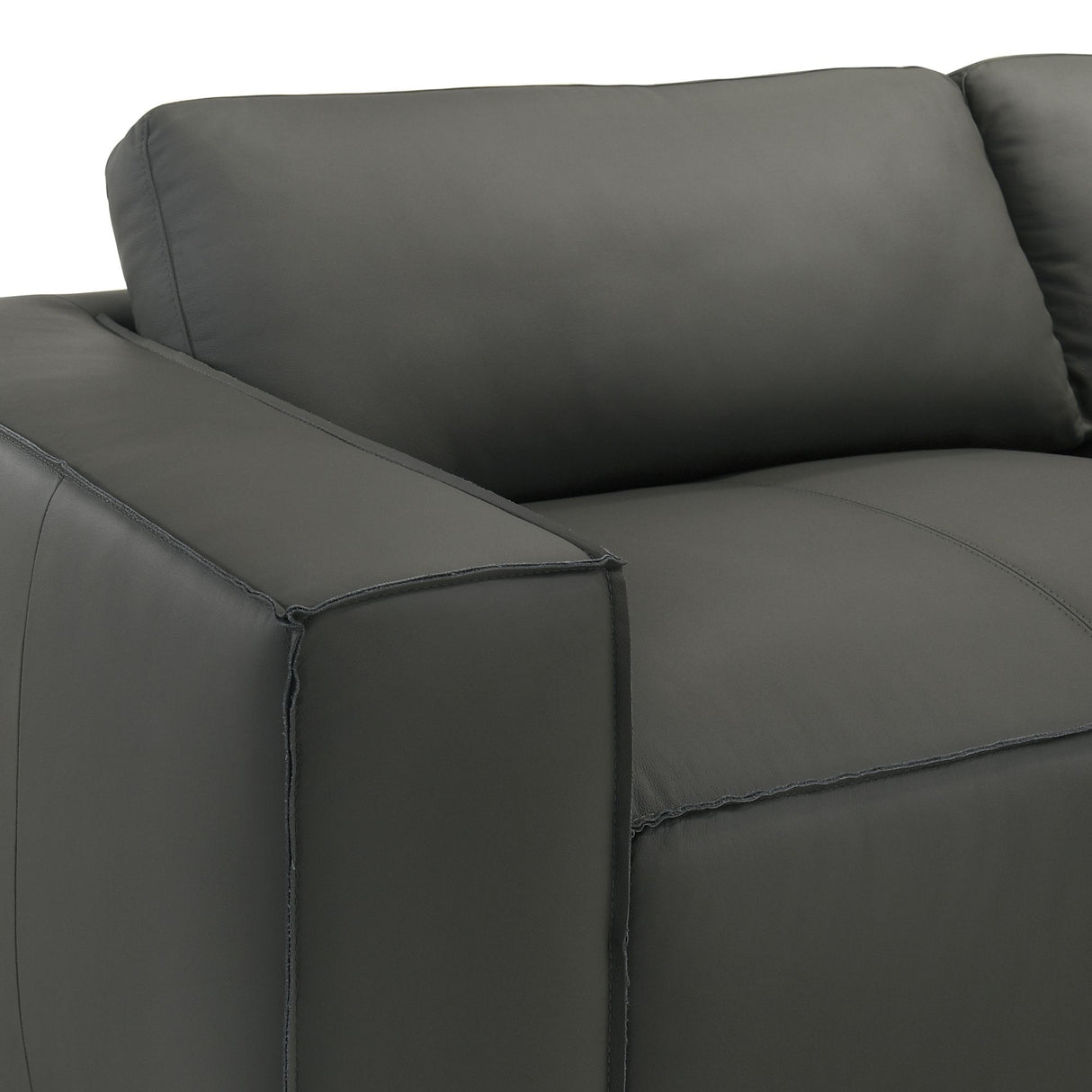 Clayton - Leather Sofa With Track Arms