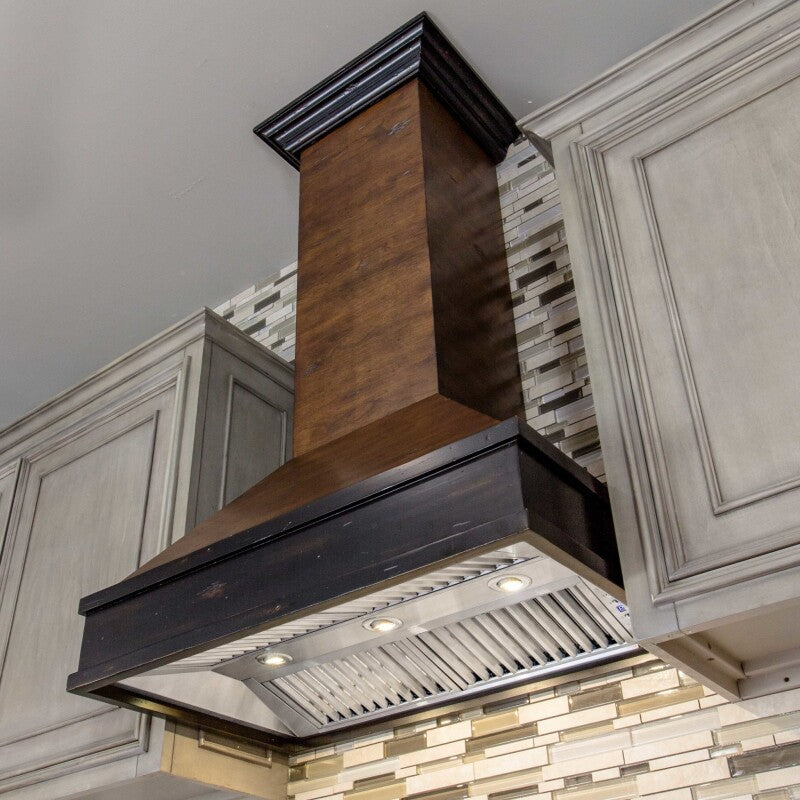 36" Ducted Wooden Wall Mount Range Hood and Hamilton - 36 inch - (329AH36) -
