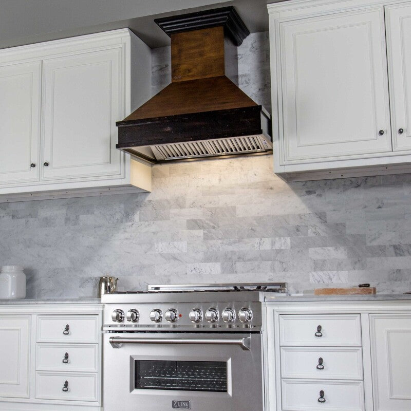 36" Ducted Wooden Wall Mount Range Hood and Hamilton - 36 inch - (329AH36) -