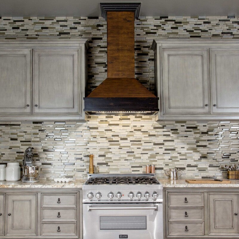 30" Ducted Wooden Wall Mount Range Hood with Dual Remote Blower and Hamilton - (329AHRD30) -