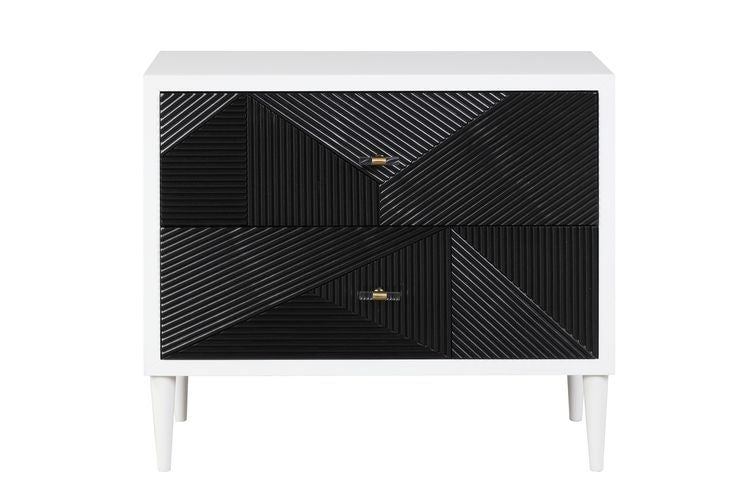 Dubni - Accent Table - White & Black