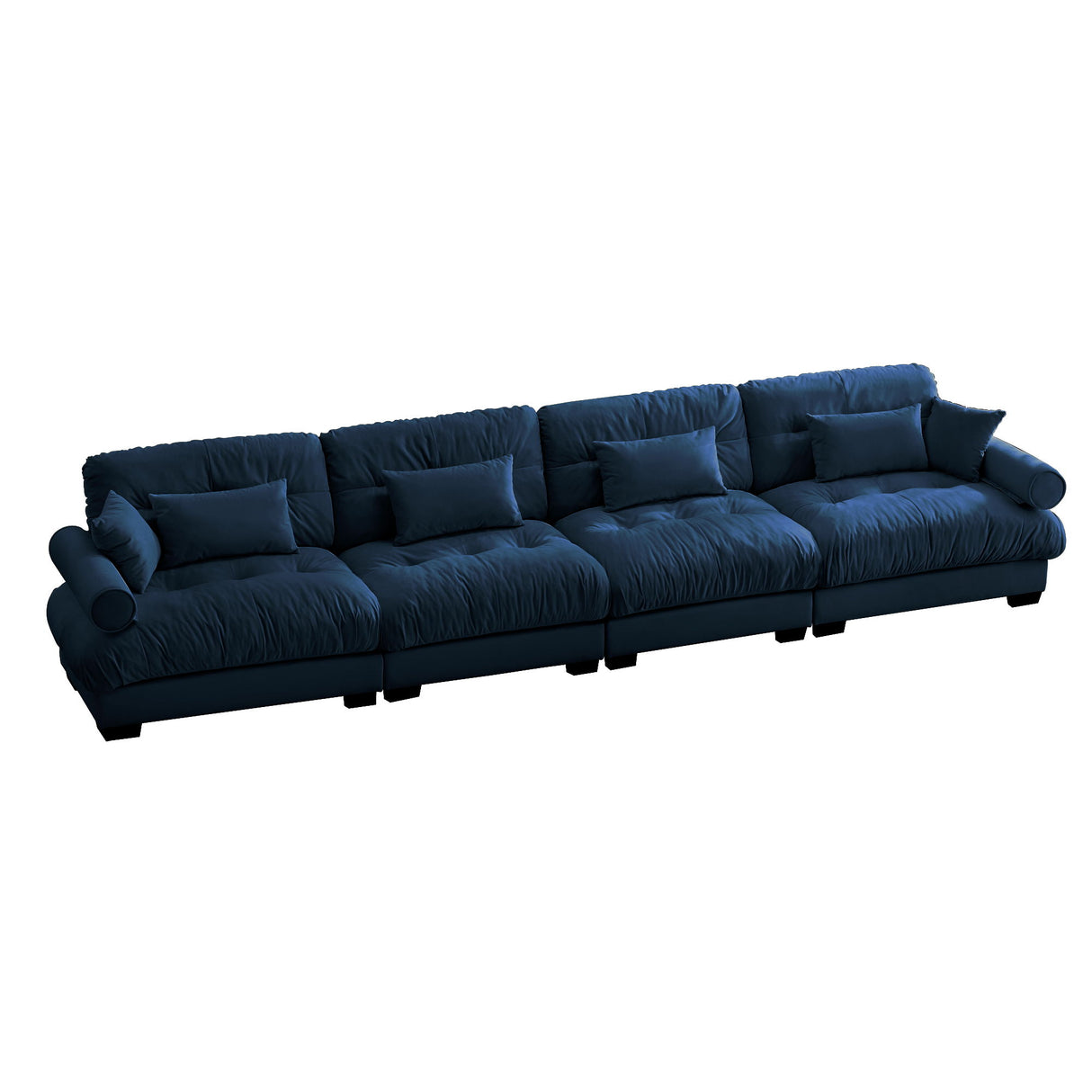 Super Comfort Oversized Modular Velvet Sectional Sofa, Deep Seat Convertible L Shaped Couch