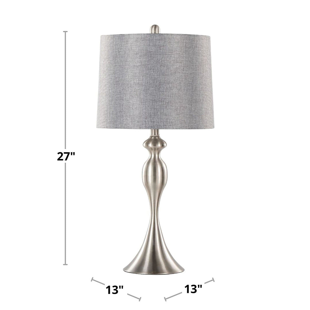 Ashland - 27" Metal Table Lamp (Set of 2) - Beige And Light Gray