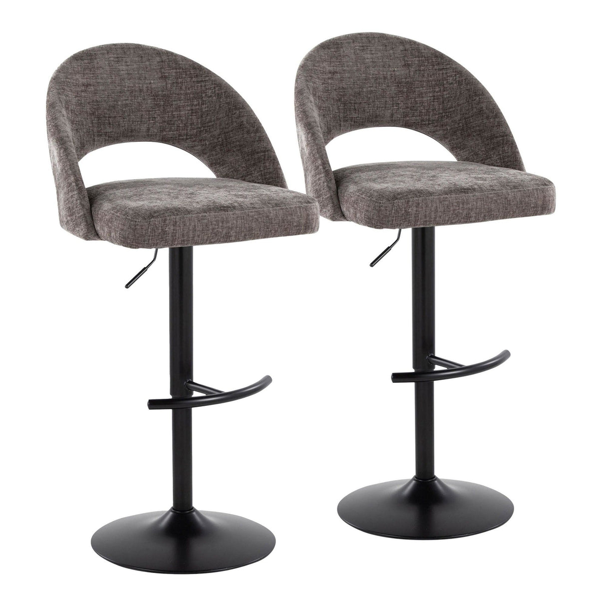 Renee - Adjustable Barstool (Set of 2) - Black Base
