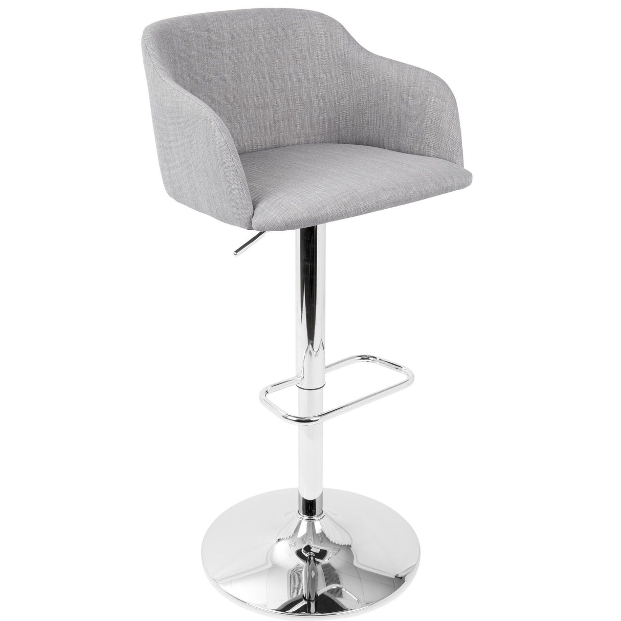 Campania - Adjustable Barstool With Swivel - Light Gray