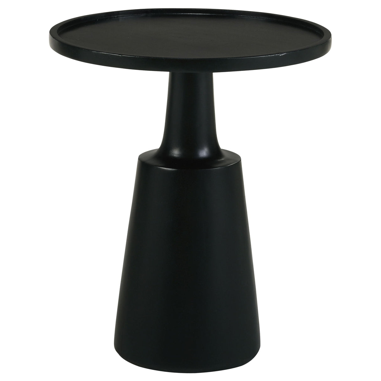 Pedestal Accent Table With Round Lipped Top