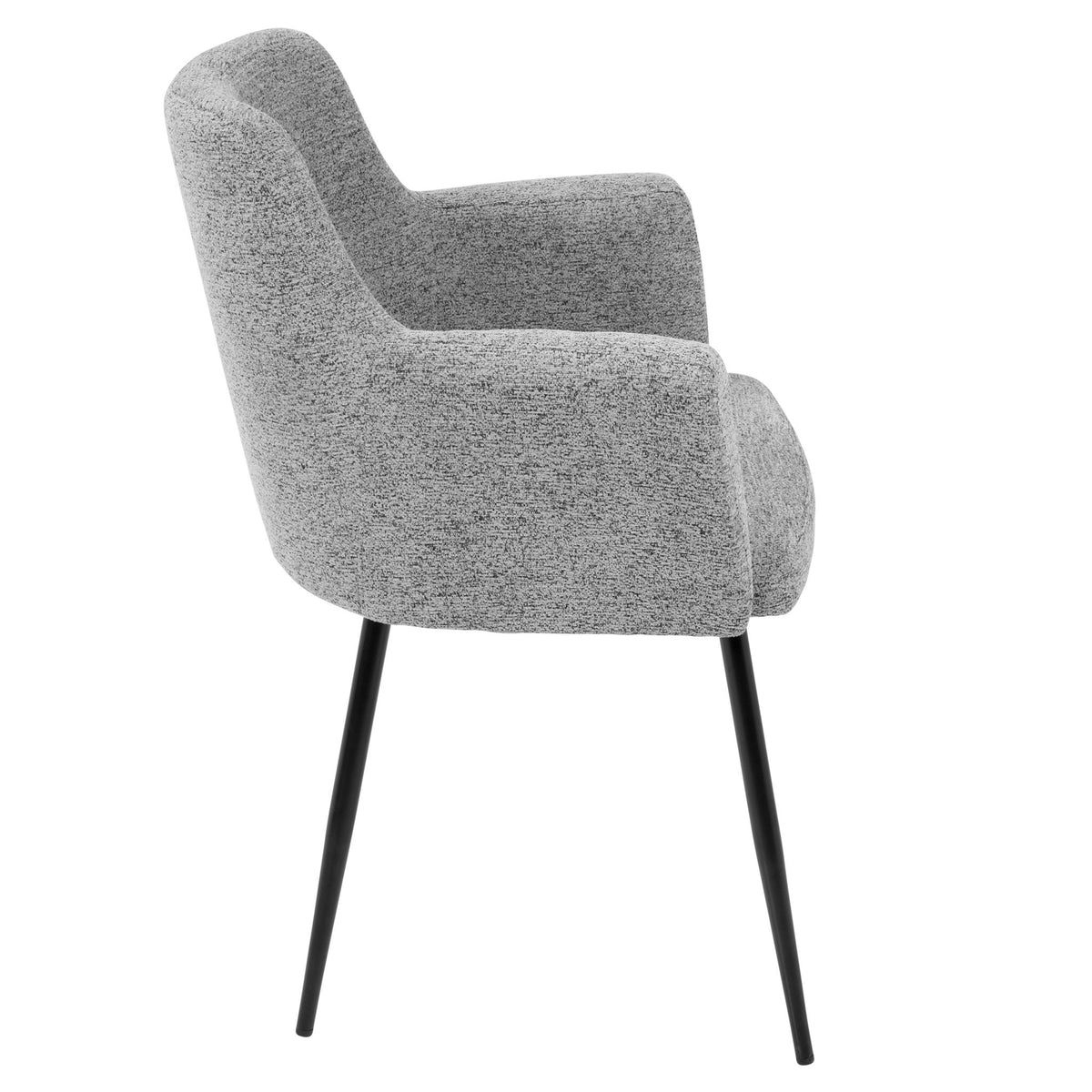 Andrew - Contemporary Dining / Chair (Set of 2) - Gray - Fabric