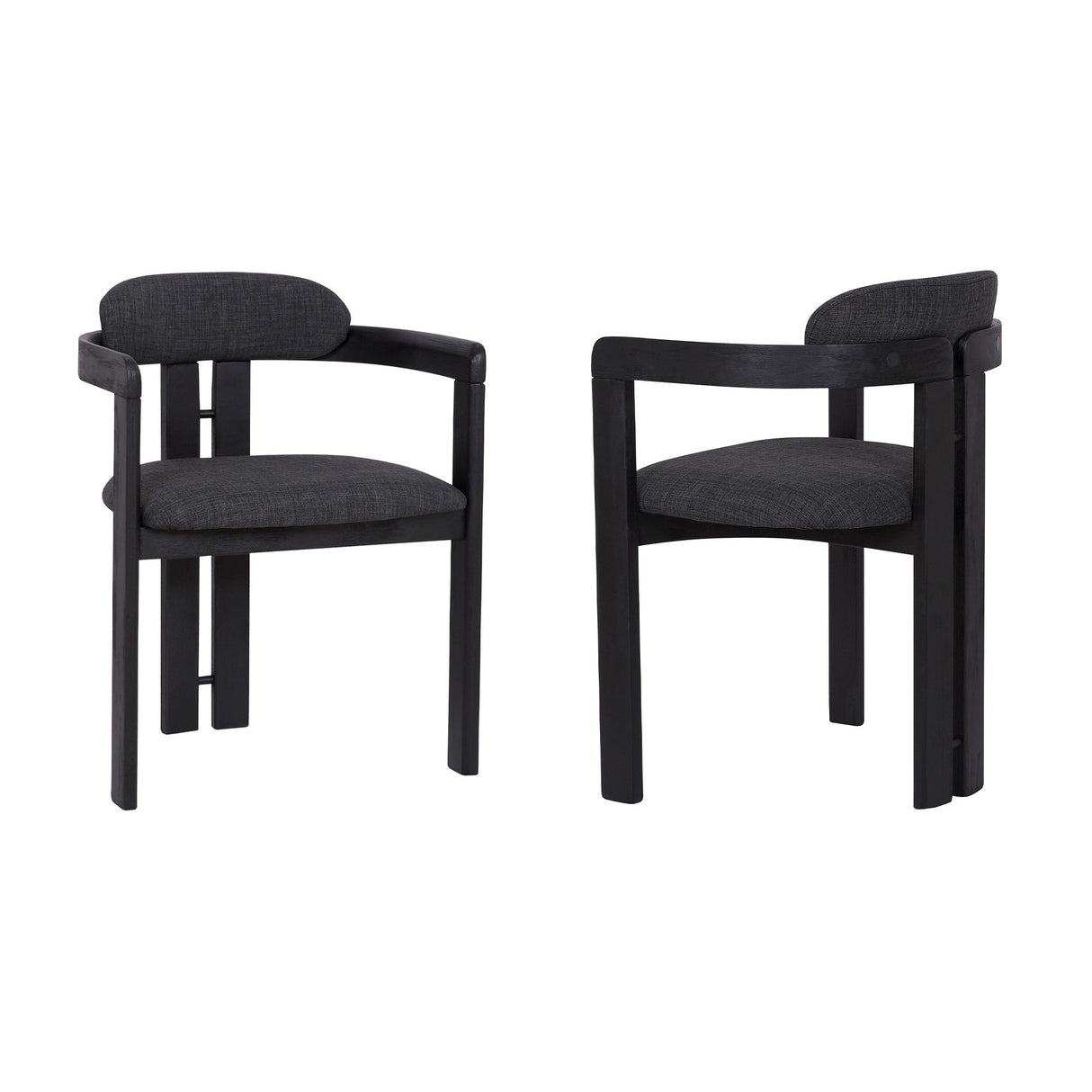 Jazmin - Dining Chair (Set of 2) - Black / Charcoal