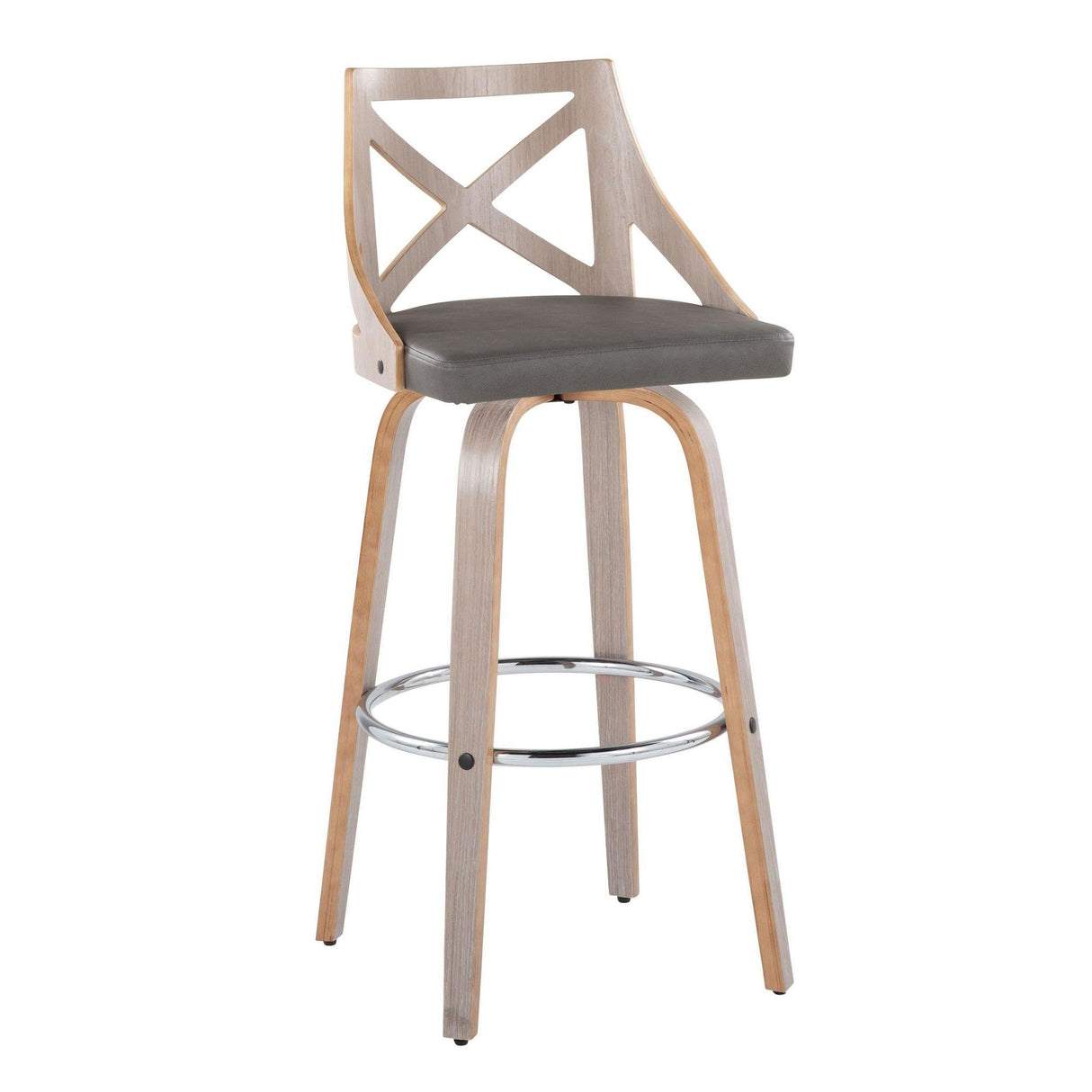 Charlotte - Fixed-Height Barstool (Set of 2) - Chrome Metal