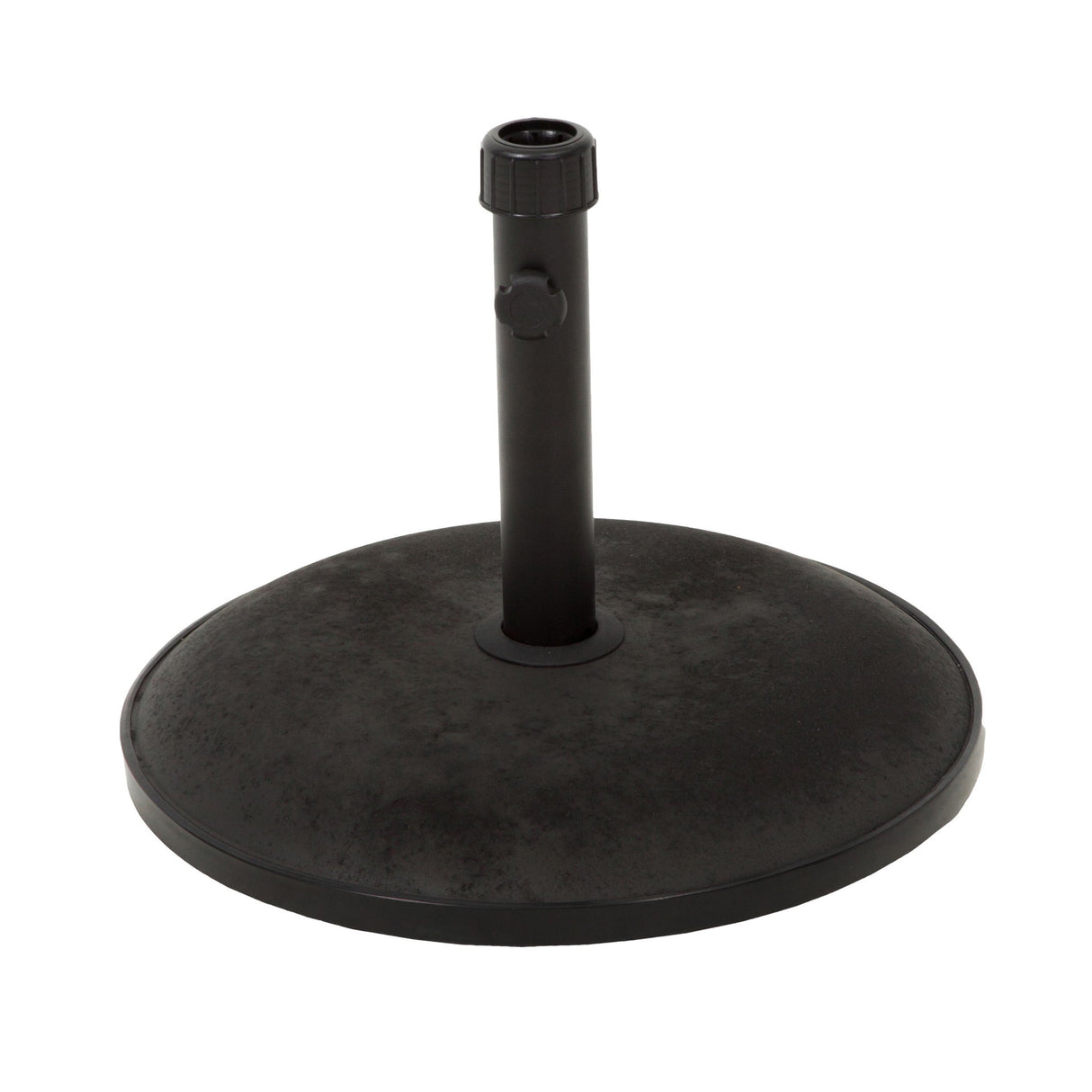 Stylish Concrete Umbrella Base With Iron Support Pole - Black