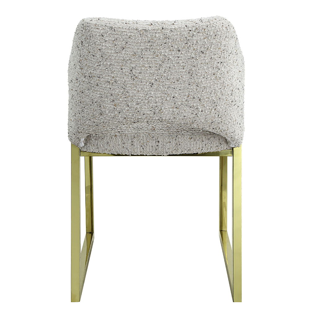 Galdesa - Side Chair (Set of 2) - Teddy Sherpa & Mirrored Gold