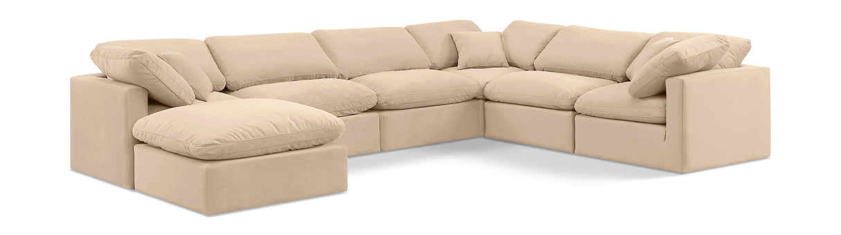 Indulge - Velvet 7 Piece Modular Sectional