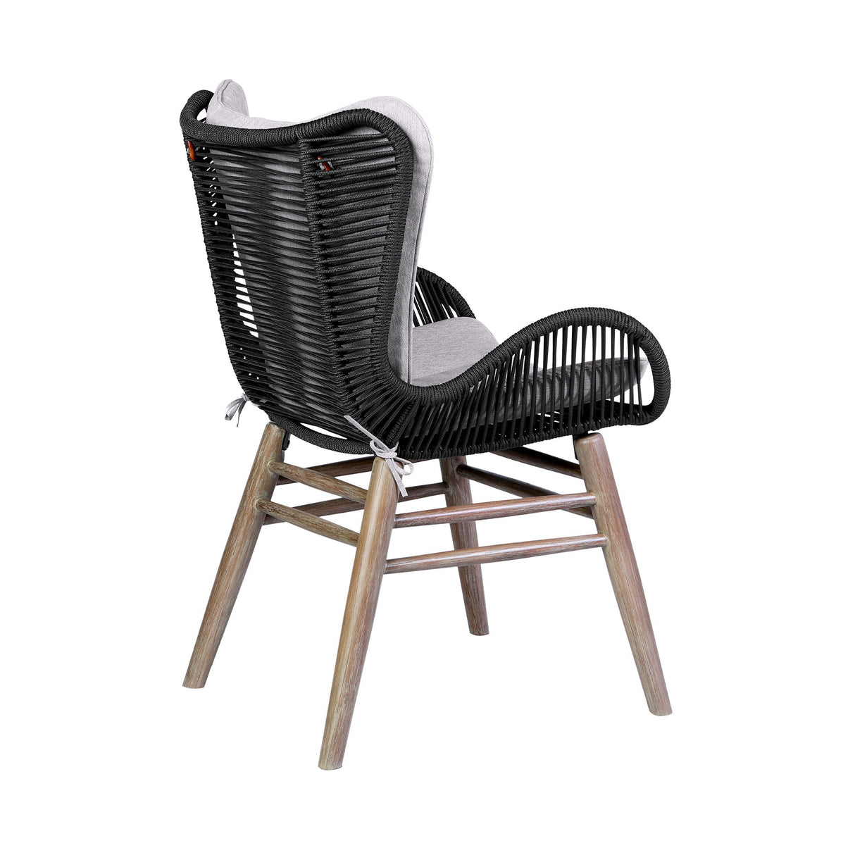 Kylie And Mateo - 5 Piece Outdoor Patio Dining Set And Cushions - Light Eucalyptus / Charcoal