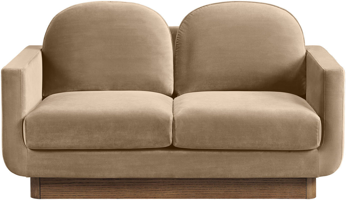 Diviento - Velvet Performance Fabric Upholstered Loveseat