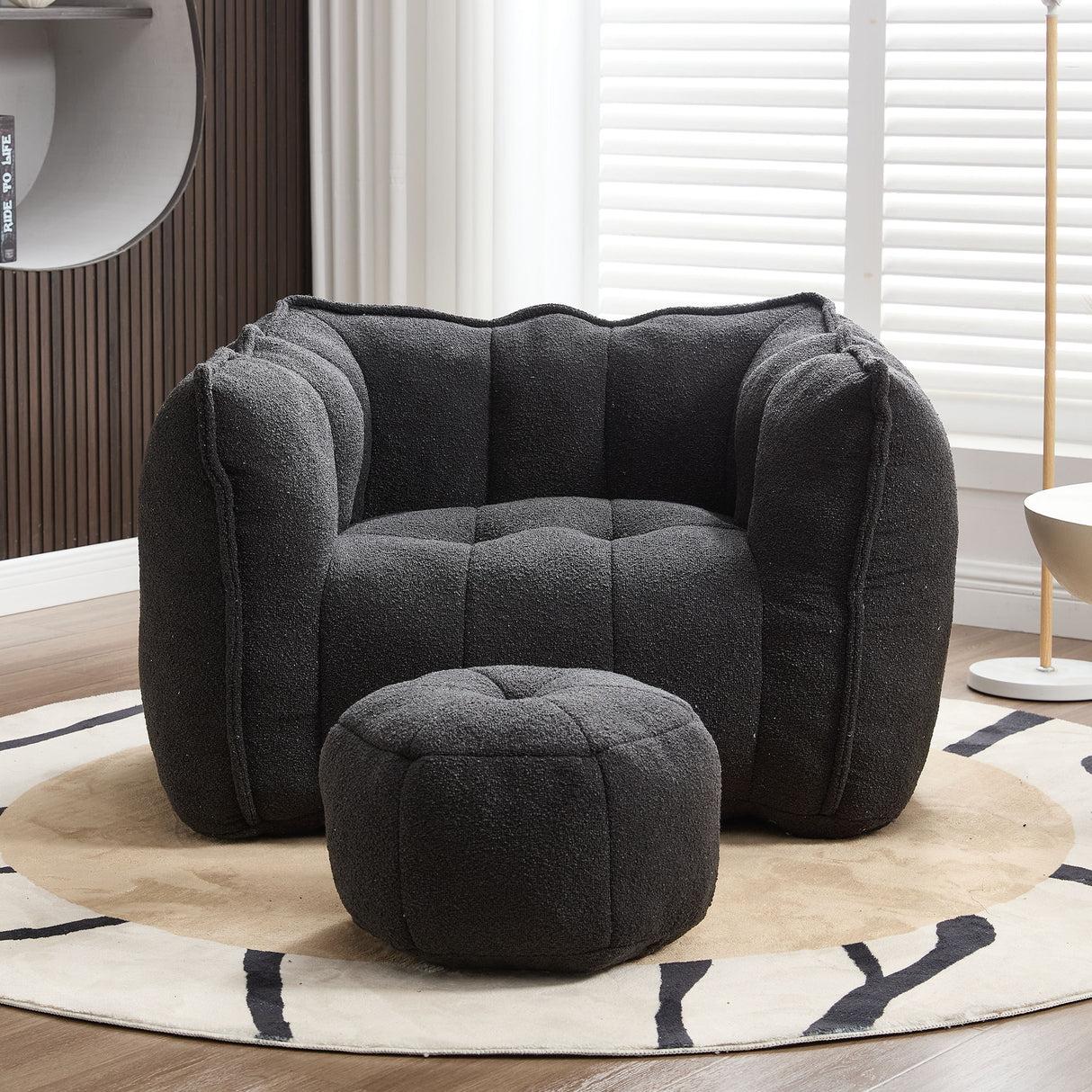 Soft Bean Bag Chair With High Resilient Foam