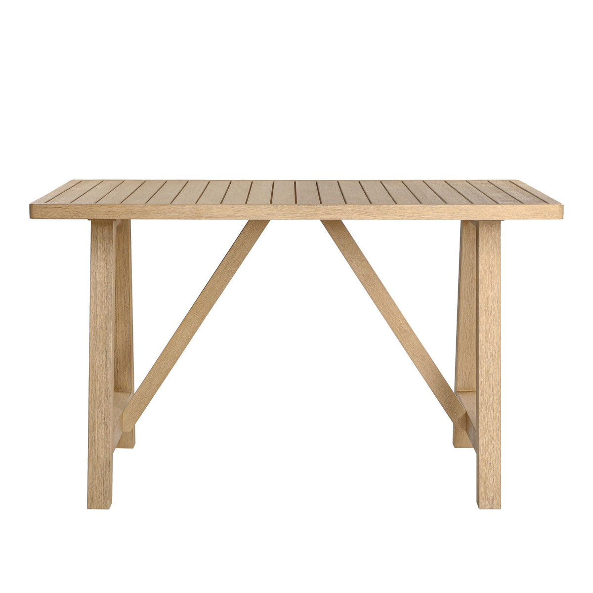 Delfina - 63" Rectangular Outdoor Dining Table, Seats 4 - Natural Eucalyptus