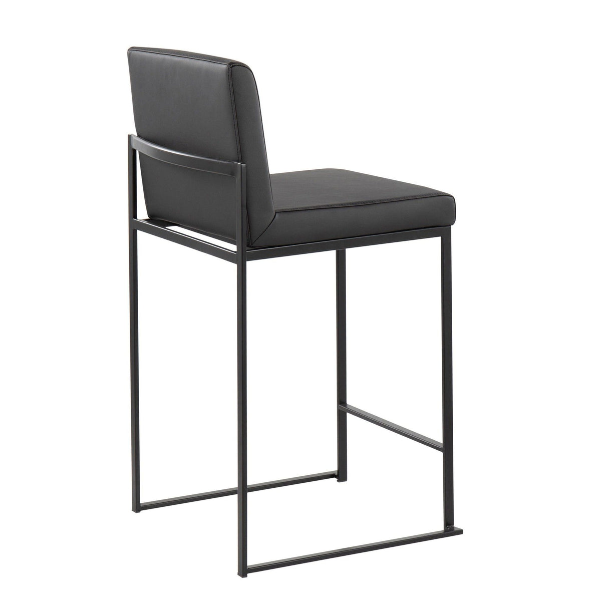 Fuji - High Back Counter Stool - Black Legs