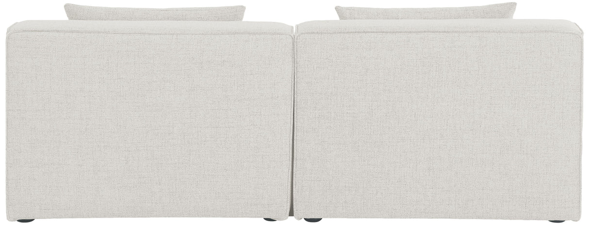 Cube - Linen Modular 2 Seat Armless Sofa