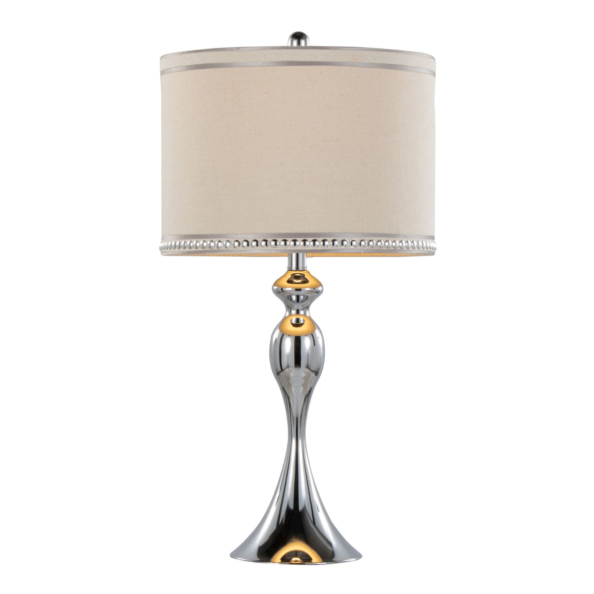 Ashland - Contemporary Table Lamp With Trim (Set of 2) - Chrome