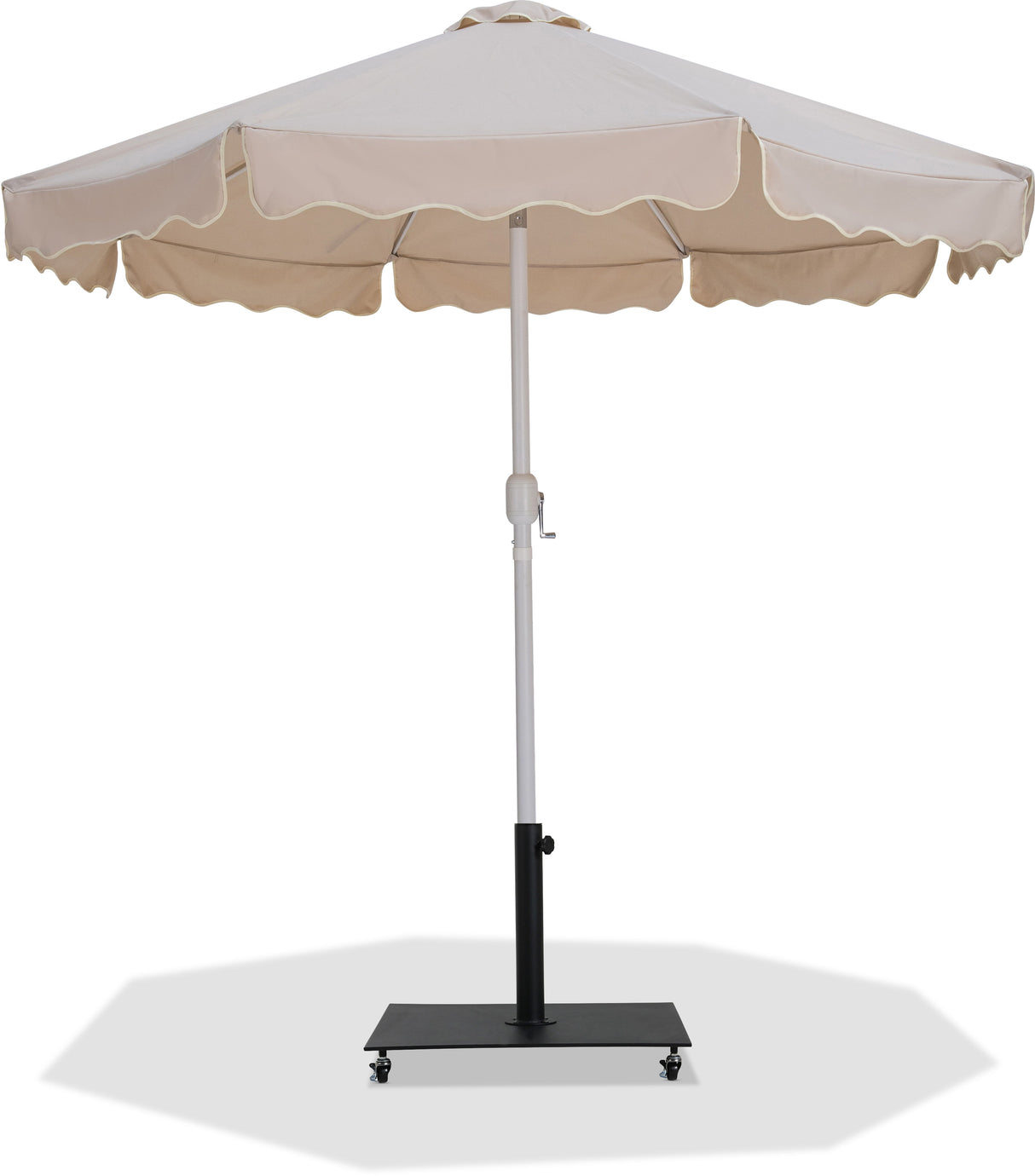 Amalfi - Aluminum Patio Umbrella - Black Base / White Pole
