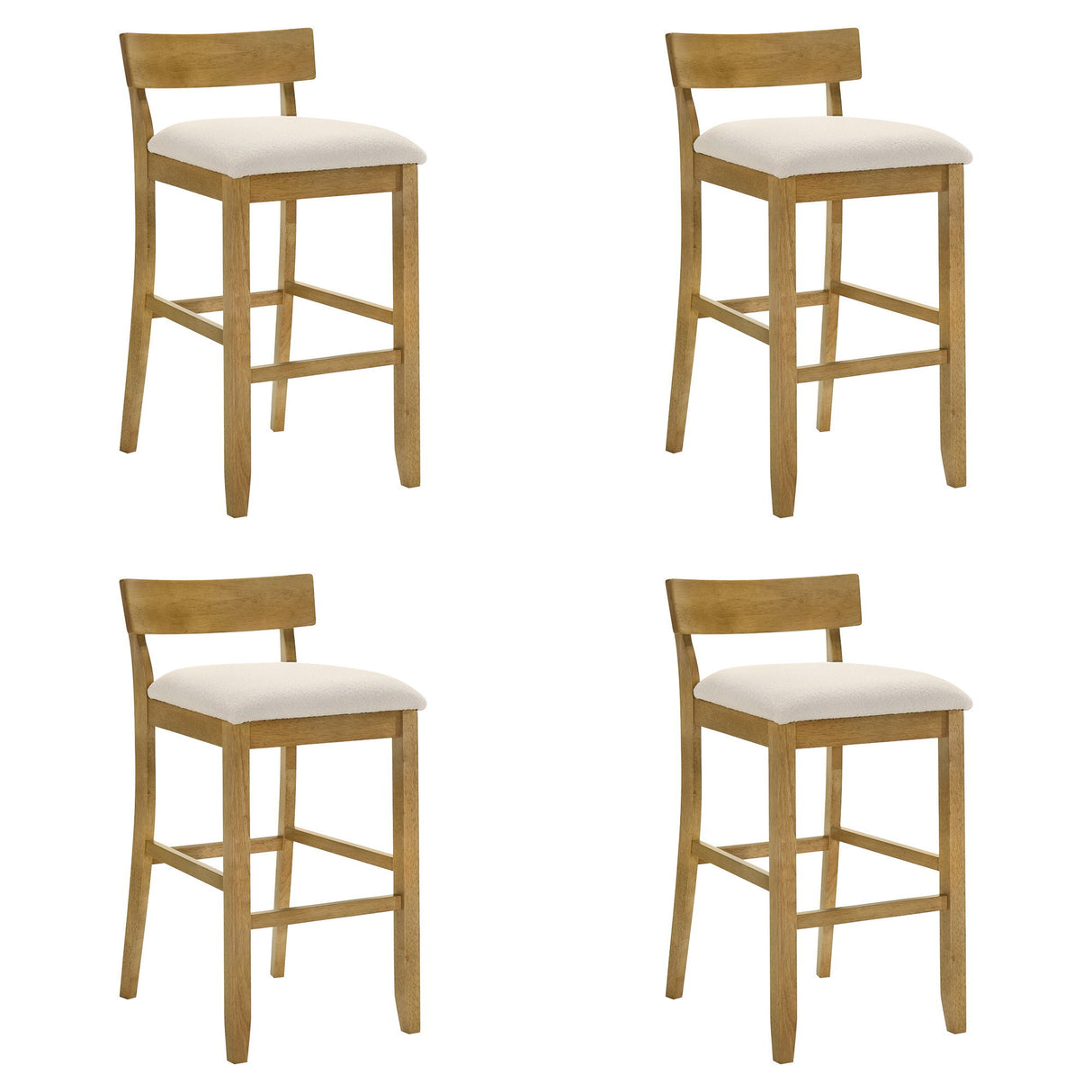 Merie - Modern Transitional Wood Bar Height Kitchen Bar Stool