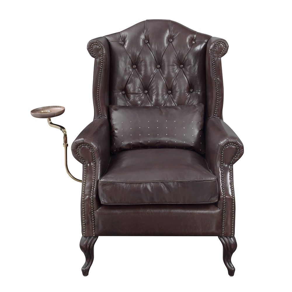 Pino - Accent Chair - Vintage Brown Top Grain Leather