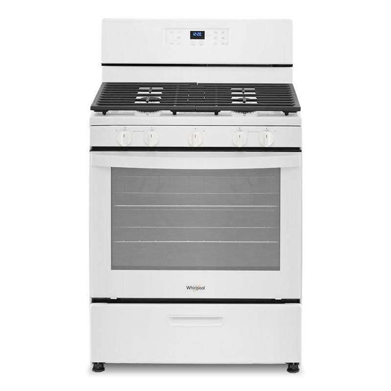 Whirlpool WFG505M0MW 30" 5.1 cu. ft. Freestanding Gas Range in White