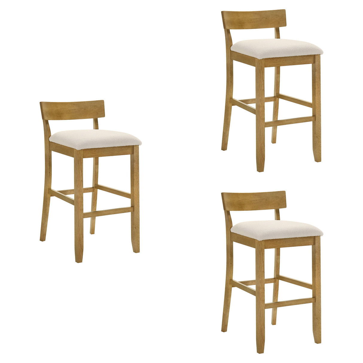 Merie - Modern Transitional Wood Bar Height Kitchen Bar Stool