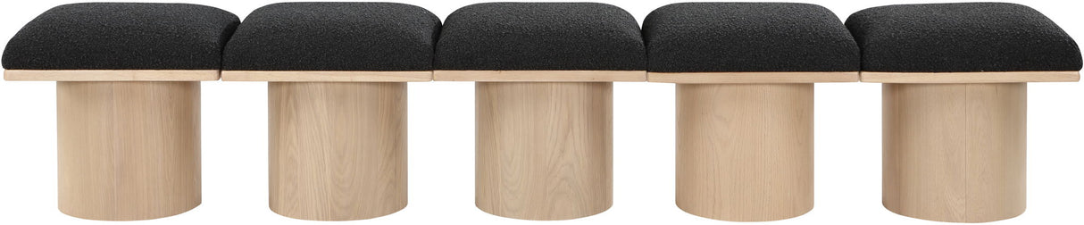 Pavilion - 5 Piece Modular Bench With Natural Base