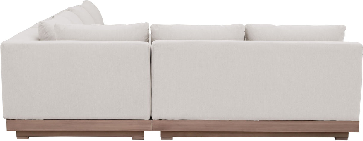 Solace - Olefin Performance Fabric 3 Piece Outdoor Patio Modular Sectional (Sofa, Loveseat & Corner Chair)