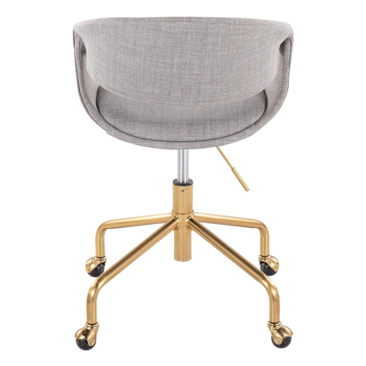 Curvo - Upholstered Task Chair - Gold Metal Base