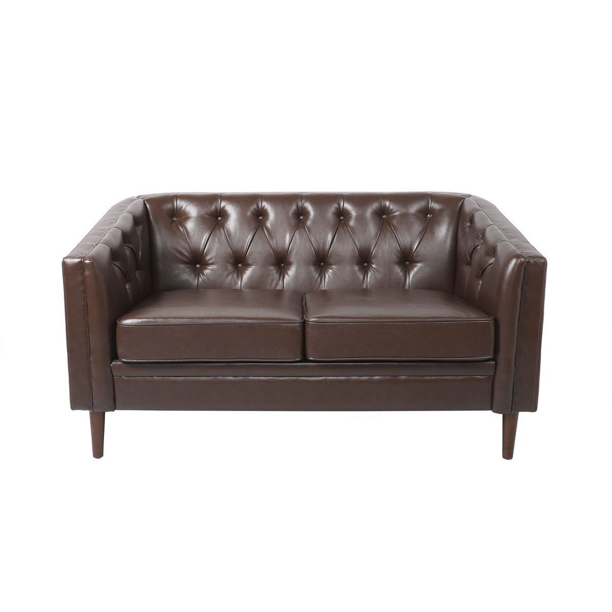 Sophisticated Loveseat With Diamond Stitched Detailing