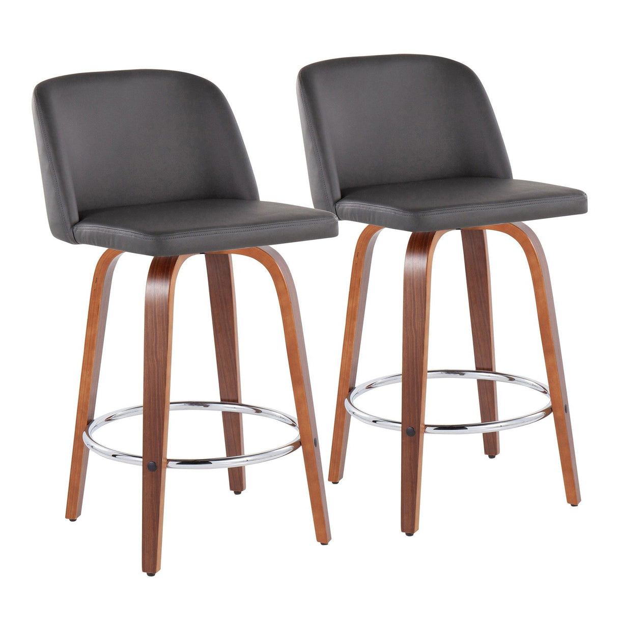 Tintori - Fixed - Height Counter Stool - Round Chrome Footrest (Set of 2)