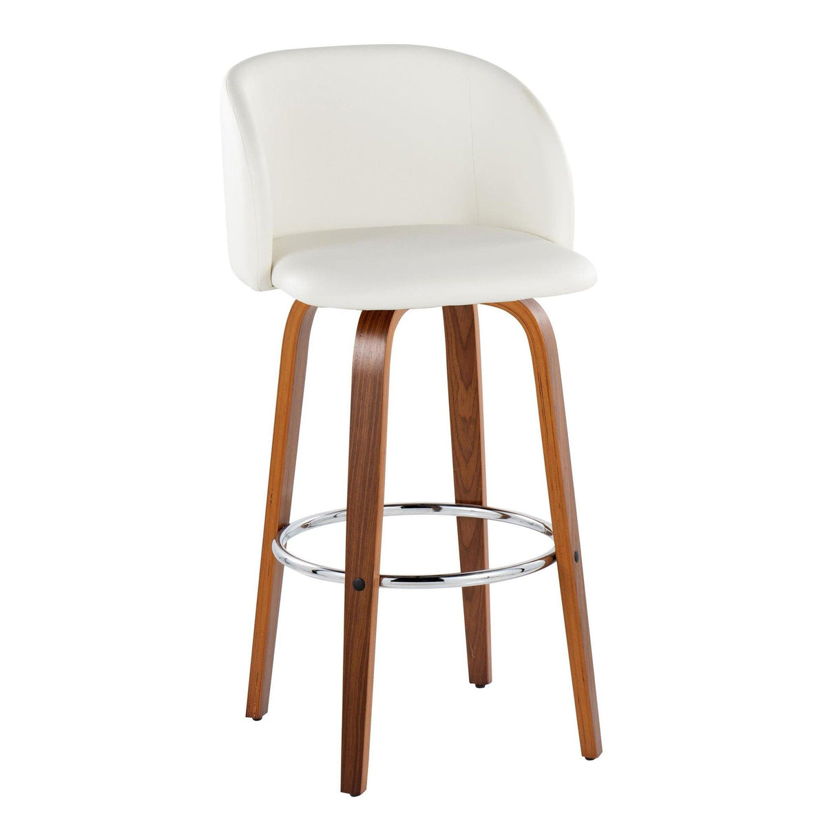 Fran - Fixed-Height Barstool (Set of 2) - Walnut Wood