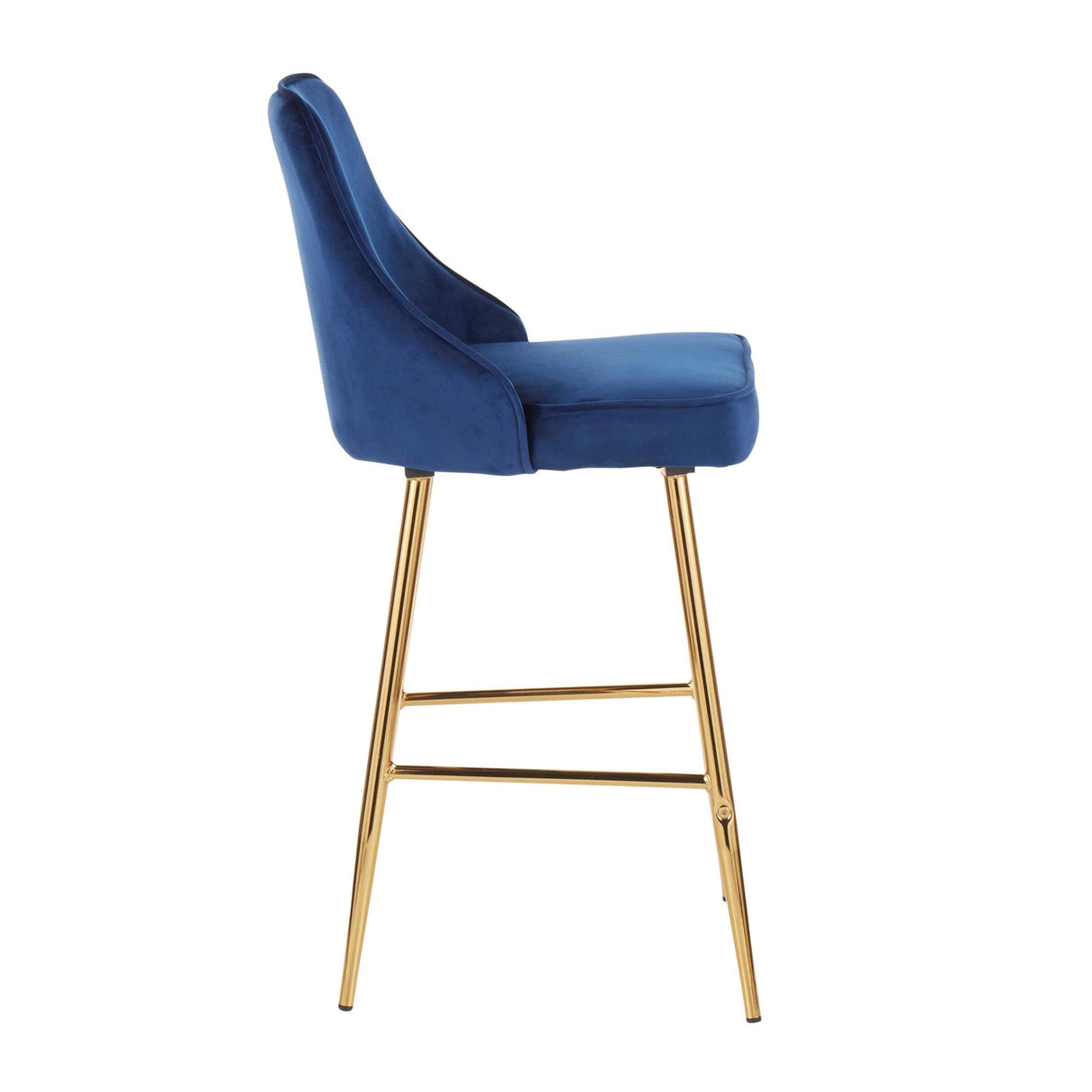 Marcel - Counter Stool With Gold Metal Frame (Set of 2)
