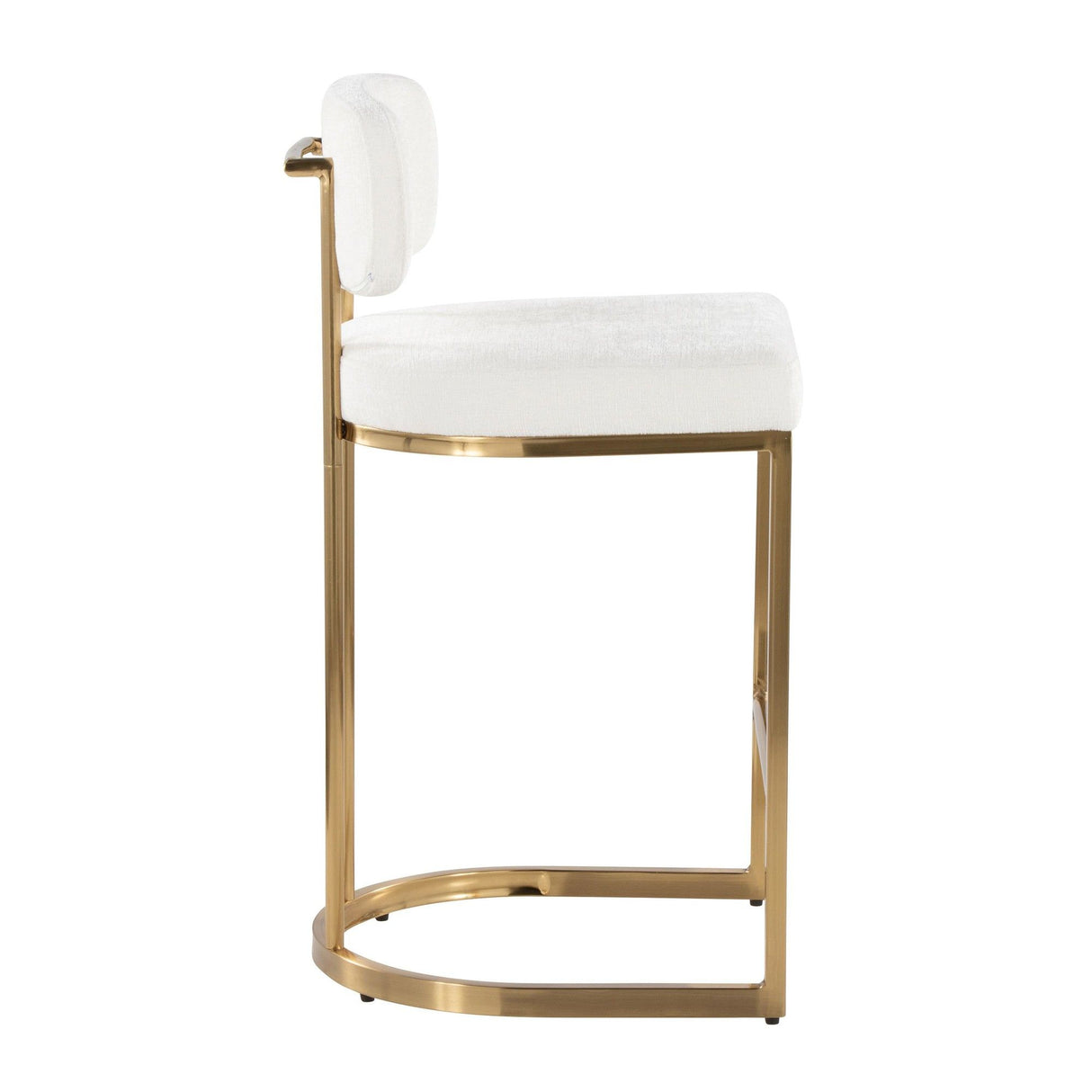Demi - Fixed-Height Barstool (Set of 2) - Gold Metal Base