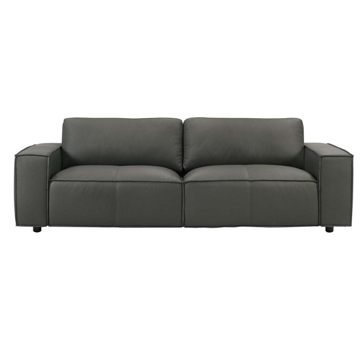 Clayton - Leather Sofa With Track Arms