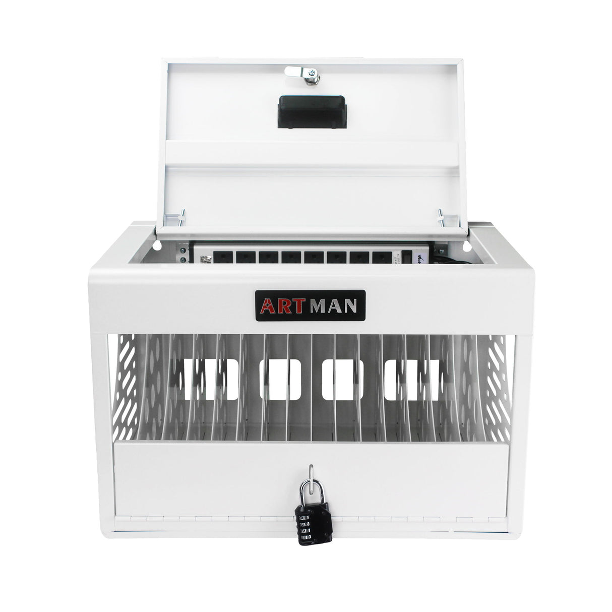 16 Bay Charging Cabinet For Laptop book, Locking Charging Station