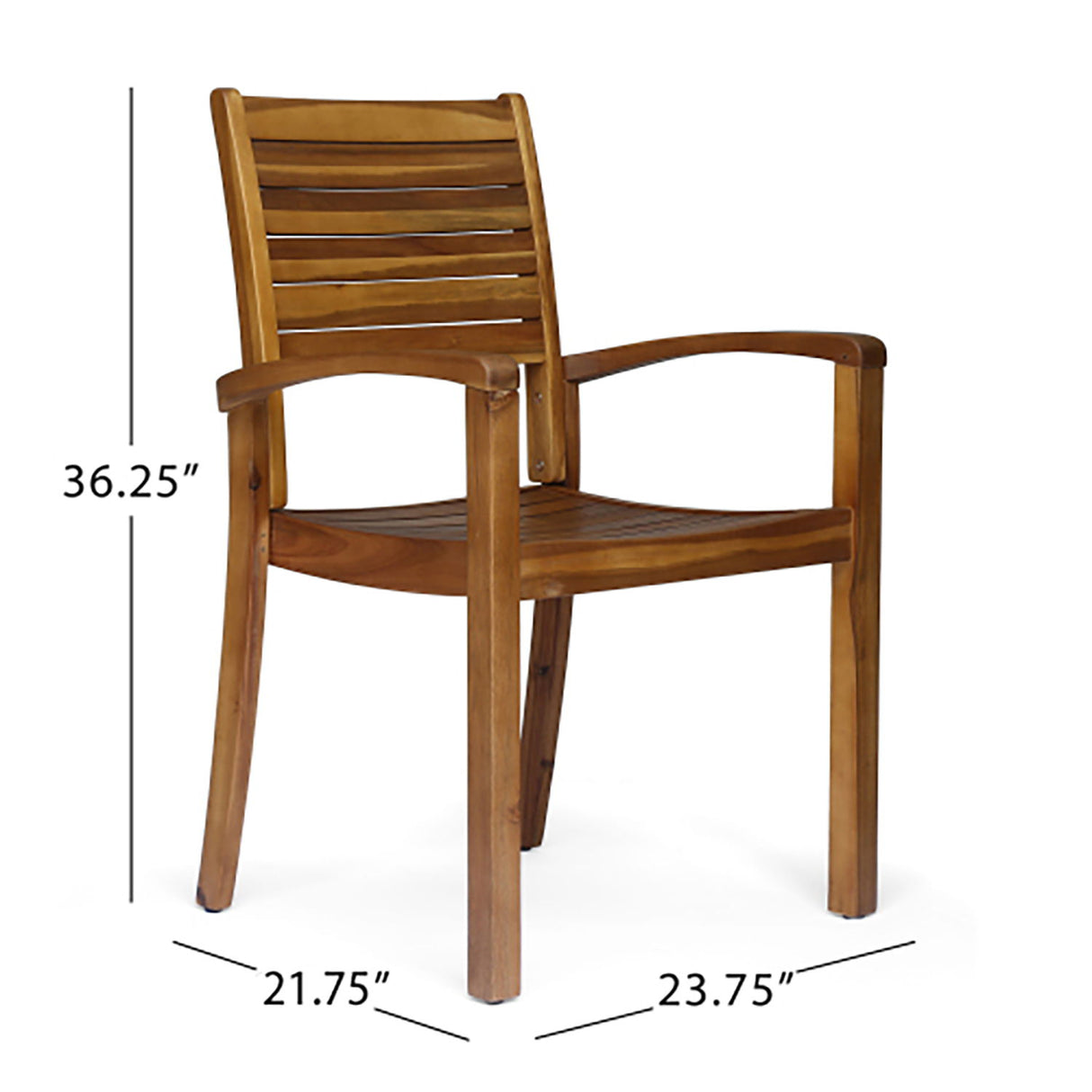 Outdoor Dining Chair, Stacking Design For Patio